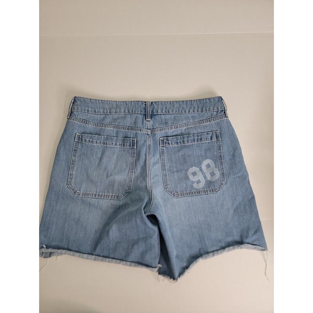 Hollister Jean Shorts Womens SZ 32 Low Rise Baggy Jort Cutoff 100% Cotton - Picture 7 of 8